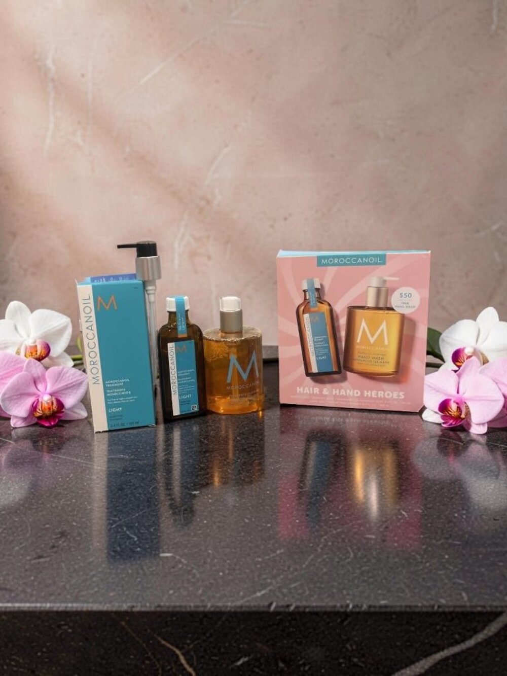 Moroccanoil Hair Hand Heroes Light Treatment 3.4 oz Hand Wash 12.2 oz